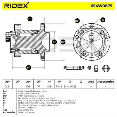 Łożysko Koła RIDEX 654W0879 654W0879 - foto 5