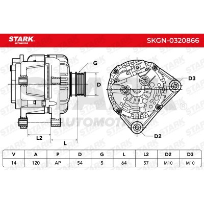 Alternator Stark SKGN-0320866 SKGN-0320866 - foto 5