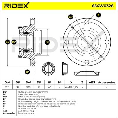 Łożysko Koła RIDEX 654W0326 654W0326 - foto 3