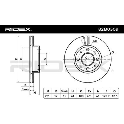 Tarcza hamulcowa RIDEX 82B0509 82B0509 - foto 4