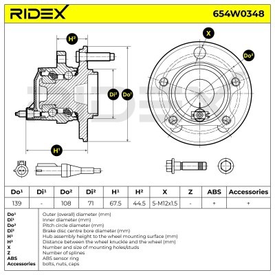Łożysko Koła RIDEX 654W0348 654W0348 - foto 7
