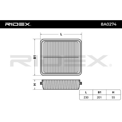 Filtr Powietrza RIDEX 8A0274 8A0274 - foto 5