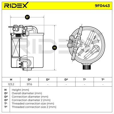 Filtr Paliwa RIDEX 9F0443 9F0443 - foto 7