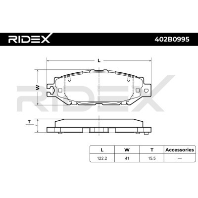 Klocki hamulcowe RIDEX 402B0995 402B0995 - foto 6