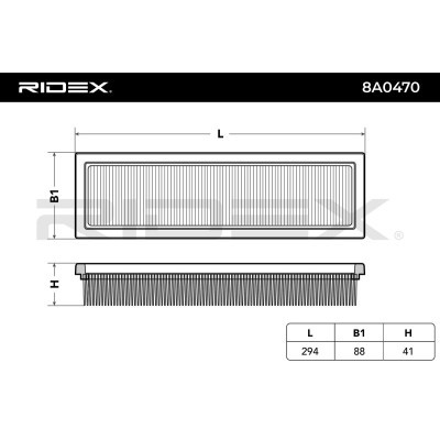 Filtr Powietrza RIDEX 8A0470 8A0470 - foto 4