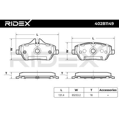 Klocki hamulcowe RIDEX 402B1149 402B1149 - foto 8