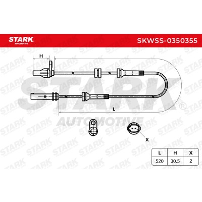 Czujnik ABS Stark SKWSS-0350355 SKWSS-0350355 - foto 6