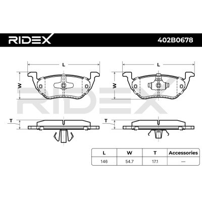 Klocki hamulcowe RIDEX 402B0678 402B0678 - foto 8