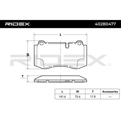 Klocki hamulcowe RIDEX 402B0477 402B0477 - foto 7