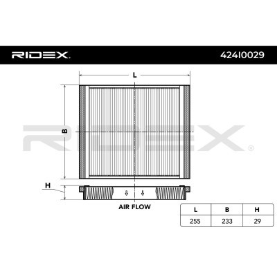 Filtr Kabinowy RIDEX 424I0029 424I0029 - foto 3