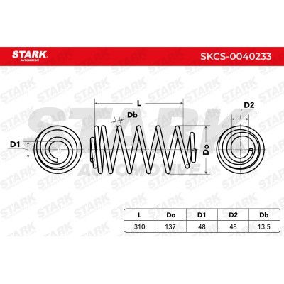 Sprężyna Zawieszenia Stark SKCS-0040233 SKCS-0040233 - foto 4