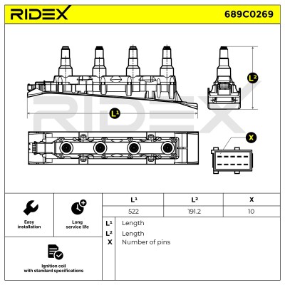 Cewka Zapłonowa RIDEX 689C0269 689C0269 - foto 8