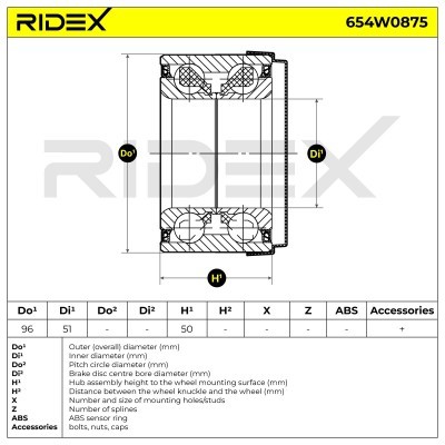 Łożysko Koła RIDEX 654W0875 654W0875 - foto 5