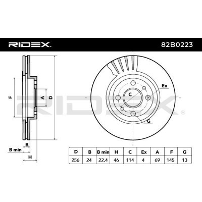 Tarcza hamulcowa RIDEX 82B0223 82B0223 - foto 8