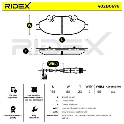 Klocki hamulcowe RIDEX 402B0676 402B0676 - foto 7