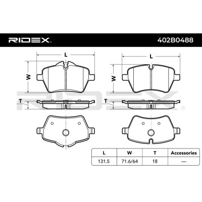 Klocki hamulcowe RIDEX 402B0488 402B0488 - foto 4