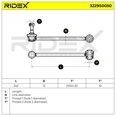 Łącznik Stabilizatora RIDEX 3229S0050 3229S0050 - foto 6