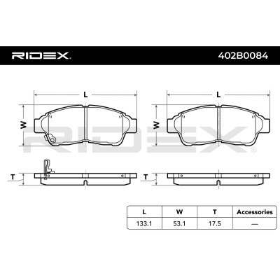 Klocki hamulcowe RIDEX 402B0084 402B0084 - foto 3