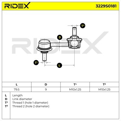 Łącznik Stabilizatora RIDEX 3229S0181 3229S0181 - foto 6