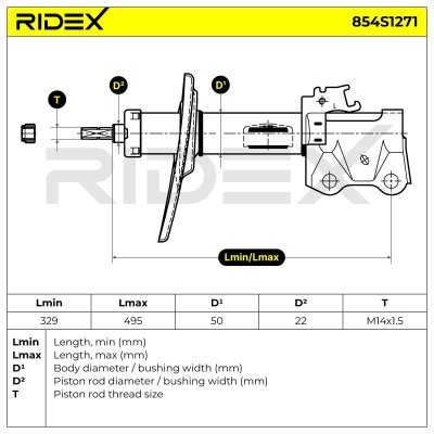 Amortyzator RIDEX 854S1271 854S1271 - foto 7