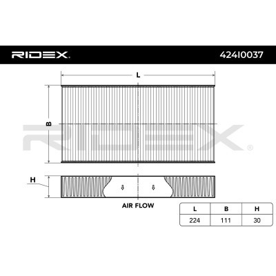 Filtr Kabinowy RIDEX 424I0037 424I0037 - foto 3