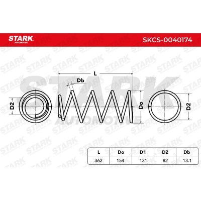 Sprężyna Zawieszenia Stark SKCS-0040174 SKCS-0040174 - foto 5