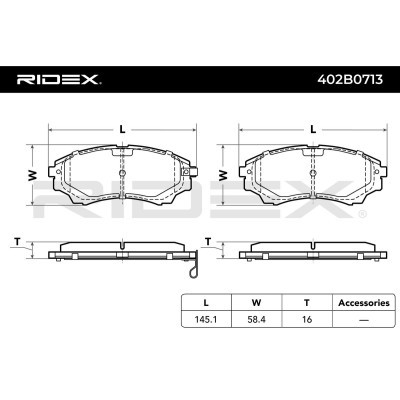 Klocki hamulcowe RIDEX 402B0713 402B0713 - foto 7