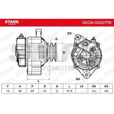 Alternator Stark SKGN-0320778 SKGN-0320778 - foto 7