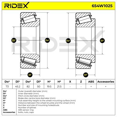 Łożysko Koła RIDEX 654W1025 654W1025 - foto 7
