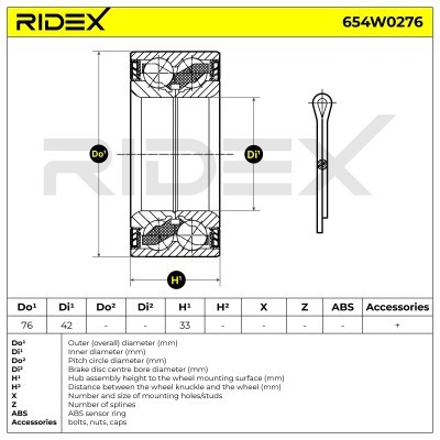 Łożysko Koła RIDEX 654W0276 654W0276 - foto 7