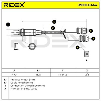 Sonda Lambda RIDEX 3922L0464 3922L0464 - foto 6