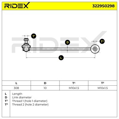Łącznik Stabilizatora RIDEX 3229S0298 3229S0298 - foto 7