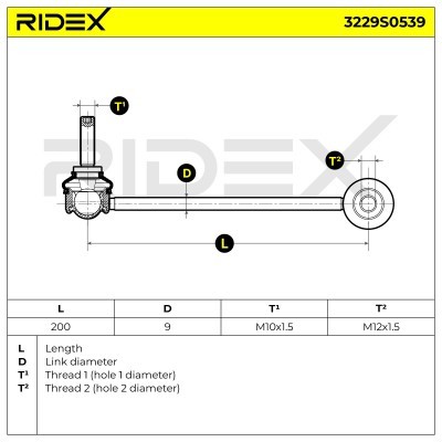 Łącznik Stabilizatora RIDEX 3229S0539 3229S0539 - foto 6
