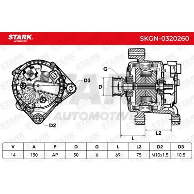 Alternator Stark SKGN-0320260 SKGN-0320260 - foto 6