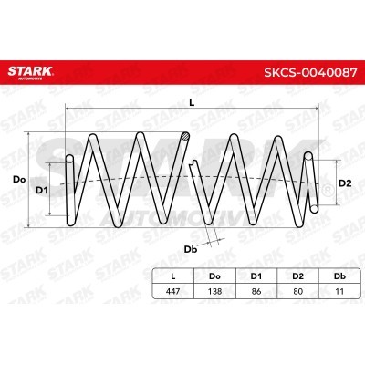 Sprężyna Zawieszenia Stark SKCS-0040087 SKCS-0040087 - foto 6