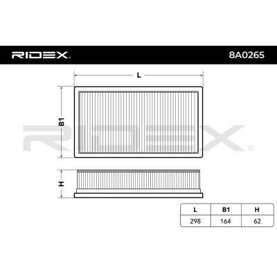 Filtr Powietrza RIDEX 8A0265 8A0265 - foto 3