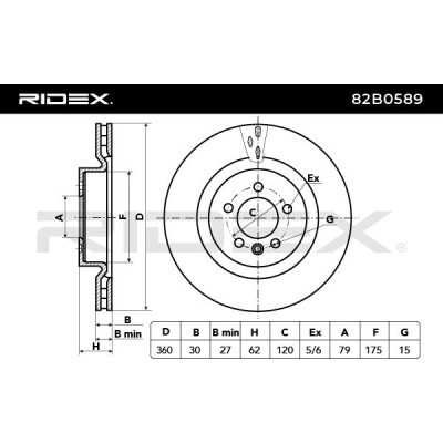 Tarcza hamulcowa RIDEX 82B0589 82B0589 - foto 6
