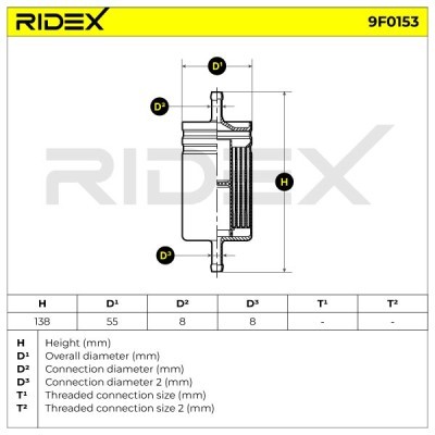 Filtr Paliwa RIDEX 9F0153 9F0153 - foto 6