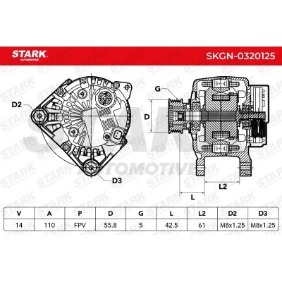 Alternator Stark SKGN-0320125 SKGN-0320125 - foto 7