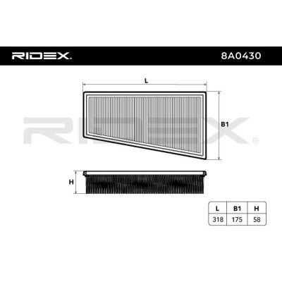 Filtr Powietrza RIDEX 8A0430 8A0430 - foto 6