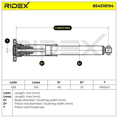 Amortyzator RIDEX 854S18194 854S18194 - foto 8