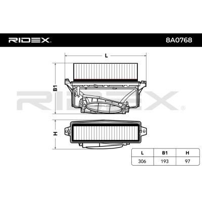 Filtr Powietrza RIDEX 8A0768 8A0768 - foto 4