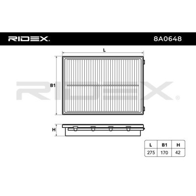 Filtr Powietrza RIDEX 8A0648 8A0648 - foto 6
