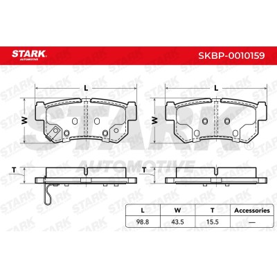 Klocki hamulcowe Stark SKBP-0010159 SKBP-0010159 - foto 3