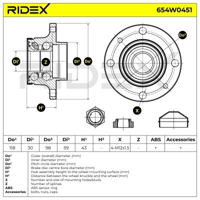 Łożysko Koła RIDEX 654W0451 654W0451 - foto 6