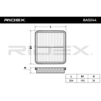 Filtr Powietrza RIDEX 8A0244 8A0244 - foto 6