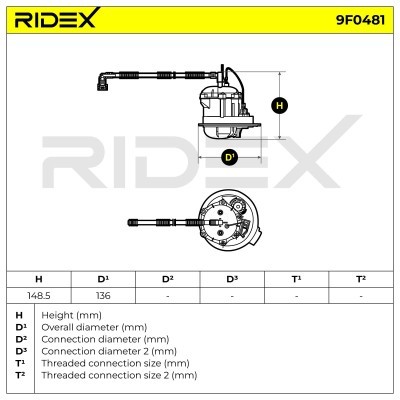 Filtr Paliwa RIDEX 9F0481 9F0481 - foto 7