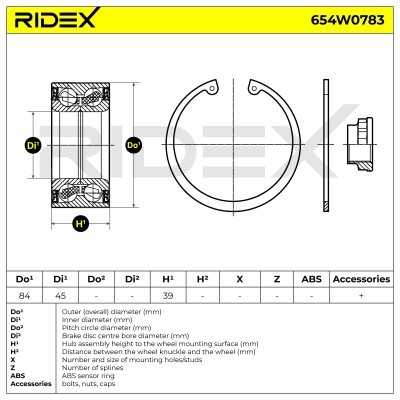 Łożysko Koła RIDEX 654W0783 654W0783 - foto 7