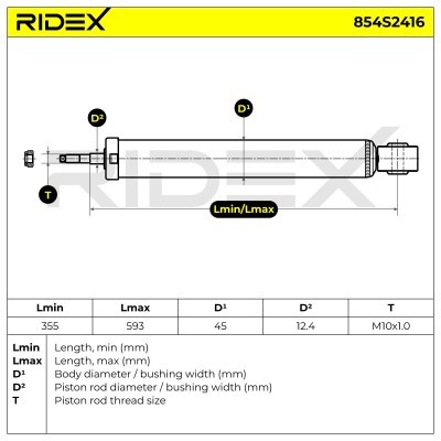 Amortyzator RIDEX 854S2416 854S2416 - foto 8