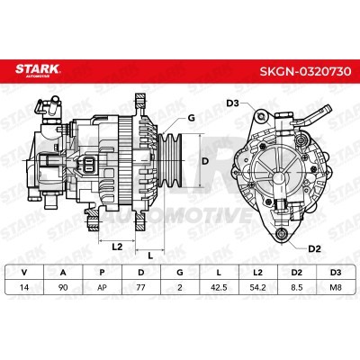 Alternator Stark SKGN-0320730 SKGN-0320730 - foto 5
